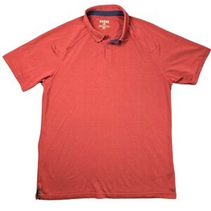 RHONE Mens Polo Shirt Red‎ M/M Short Sleeve Performance Fabric Breathable
